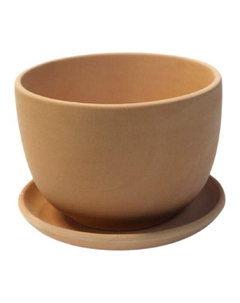 Горшок керамический с поддоном Шар 0,5л d13см терракот Нет марки