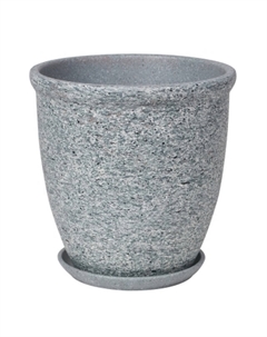 Горшок керамический с поддоном Серый камень 0,8л d12см h12см готика шнур Нет марки