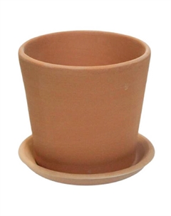 Горшок керамический с поддоном Цилиндр 0,3л d10см терракот Нет марки