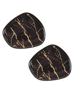 Набор тарелок NOUVELLE HOME Черный мрамор 2шт. 15,5х15см фарфор Нет марки