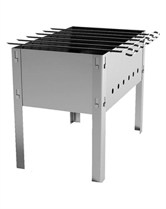 Мангал разборный 40х25см сталь 0,5 мм в комплекте 6 шампуров Нет марки