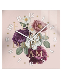 Часы настенные БЕЛЛЬ 14 D300мм стекло CH-18-14-01 розовый Нет марки