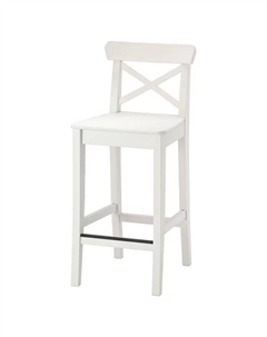 Стул Ингольт барный-63 390х930х450мм белый массив березы Нет марки