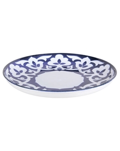Блюдо Хлопок синий 30см для плова круглое фарфор Нет марки