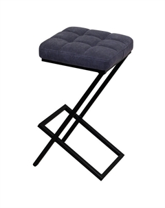 Стул полубарный ЛОФТ 350х350х650мм катания сталь металл/ткань Нет марки