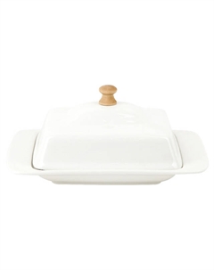 Масленка NOUVELLE HOME Naturel 20,5х13х8,5см фарфор, бамбук Нет марки