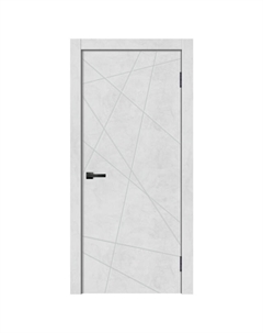 Полотно дверное ДВЕРИ ГУД Geometry-1 Бетон снежный глухое 200х80см ПВХ Нет марки