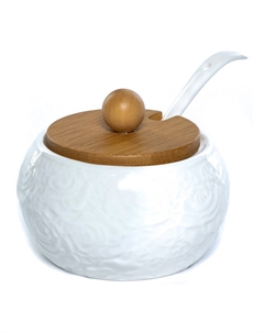 Сахарница Роза 250мл фарфор, дерево Нет марки