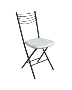Стул складной СИГМА 535х405х850мм искуственная кожа/металл светло-серый/черный Нет марки