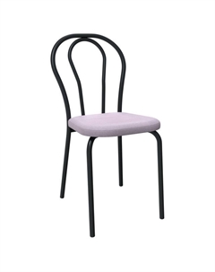 Стул ВЕНА 535х405х850мм розовый/черный велюр/металл Нет марки