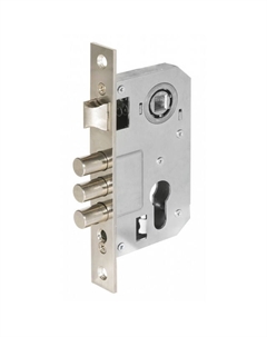 Замок врезной ЗЕНИТ ЗВ 7-60 цилиндровый 3 ригеля никель Нет марки