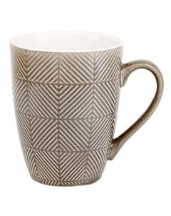 Кружка NOUVELLE HOME Пастель бежевая 380мл фарфор ромбы Нет марки