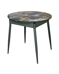 Стол раздвижной овальный СИРИУС СТ 970(1270)х750мм камень/графит стекло/ЛДСП/металл Нет марки