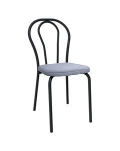 Стул ВЕНА 535х405х850мм серый/черный велюр/металл Нет марки