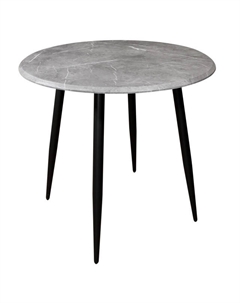 Стол нераздвижной круглый АТЛАС 800х800х750мм мрамор темно-серый МДФ/металл Нет марки