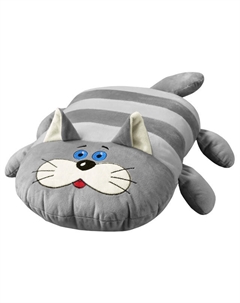Подушка декоративная Кот Плюшкин 53х41см серая, арт.ПД-Плюшкин С Нет марки