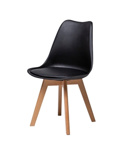 Стул кухонный CPR006 480х550х830 мм черный ПВХ/дерево/ искусственная кожа Нет марки