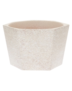 Кашпо керамическое Бежевый камень 1,3л d15см h11см шестигранник Нет марки