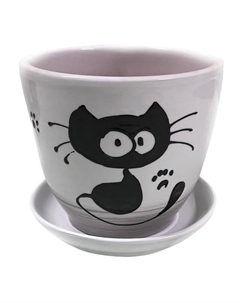 Горшок керамический с поддоном Кувшинка 2,4л глазурь котофей Нет марки