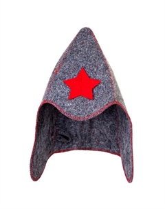 Шапка для бани Будёновка войлок серый Нет марки