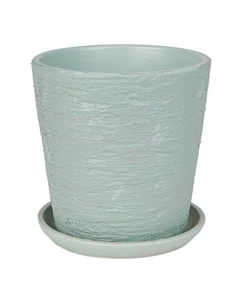 Горшок керамический с поддоном Лофт 2,6л d18см h18,5см конус зеленый Нет марки