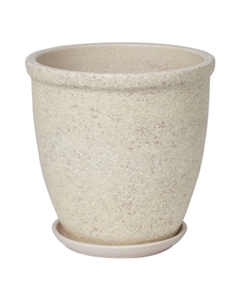 Горшок керамический с поддоном Бежевый камень 3,4л d18см h19см готика шнур Нет марки