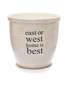 Горшок керамический с поддоном Милый дом фактура 0,8л d12см h12см готика шнур Нет марки