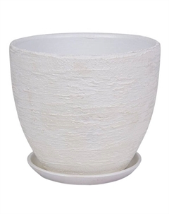 Горшок керамический с поддоном Лофт 5л d22см h19,5см высокий овал белый Нет марки