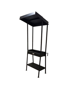 Мангал стационарный Columba 78х71х207см сталь 3мм с крышей Нет марки