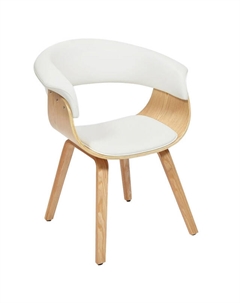 Стул VIMTA mod.8021 белый/натуральный дуб/кожзам/фанера Нет марки
