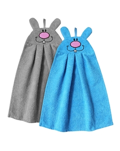 Полотенце махр. Заяц 35х43см в ассортименте (разные цвета), арт.1313-заяц Нет марки