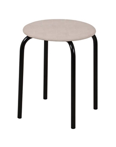 Табурет ЭКОНОМ 370х370х480мм черный/бежевый ткань/металл Нет марки
