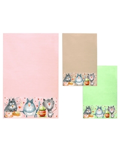 Полотенце кухонное ваф. Коты 35х60см в ассортименте (разные цвета), арт. 102-Коты Нет марки