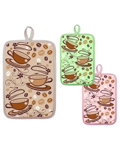 Прихватка кухонная Кофе 14х22см в ассортименте (разные цвета), арт. 020-Кофе Нет марки