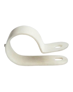 Скоба для крепления кабеля D20мм нейлон 20шт белый Нет марки