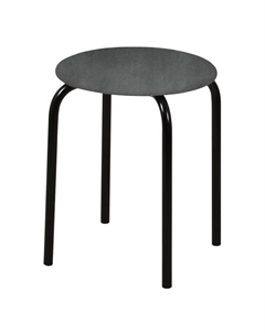 Табурет ЭКОНОМ 370х370х480мм черный/серый ткань/металл Нет марки