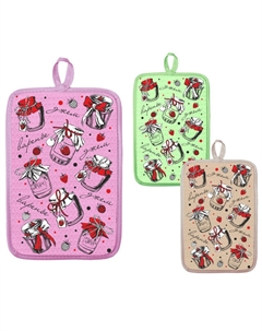 Прихватка кухонная Лукошко 14х22см в ассортименте (разные цвета), арт. 020-Лукошко Нет марки