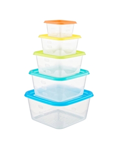 Набор контейнеров FUNBOX Fusion 5шт. 0,15/0,33/0,63/1,1/1,7л пластик Нет марки