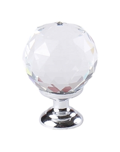 Ручка-кнопка LARVIJ L4.knob07TR 30мм прозрачная/хром Нет марки