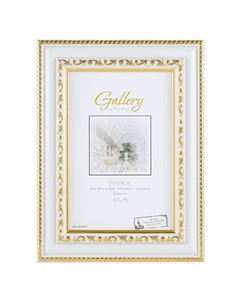Фоторамка МИРАМ 100х150 мм белый золото пластик Нет марки
