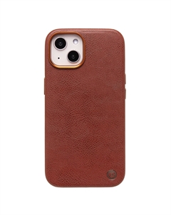 Чехол-накладка Cellis SM031 SafeMag для смартфона Apple iPhone 13/iPhone 14, натуральная кожа, коричневый (237489)
