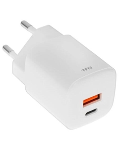 Сетевое зарядное устройство TFN 33 Вт, USB, EU, USB type-C, Quick Charge, PD, белый (TFN-WCRPD21) Tfn