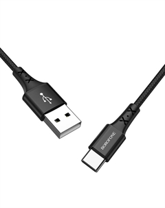 Кабель USB-Type-C, 3A, 1м, черный Borofone Enjoy BX20 (00810)