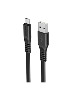 Кабель USB-Micro USB, 2.1A, 1м, черный Borofone Wide power BX23