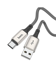 Кабель USB-USB Type-C, 3А, 1 м, серый, HOCO X66 Howdy (6931474754639) Hoco