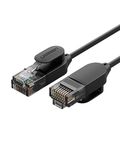 Патч-корд UTP кат.6a, 2 м, RJ45-RJ45, черный, CU, NW122 (70334) Ugreen