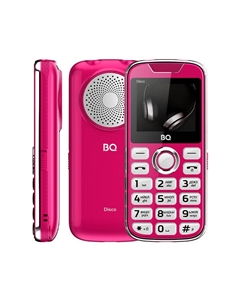 Мобильный телефон BQ 2005 Disco, 2" 176x220, 32Mb RAM, 32Mb, BT, 2-Sim, 1600 мА·ч, micro-USB, розовый Bq