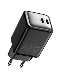 Сетевое зарядное устройство TFN 45 Вт, EU, 2xUSB type-C, Quick Charge, PD, черный (TFN-WC-CC-45W-BK) Tfn
