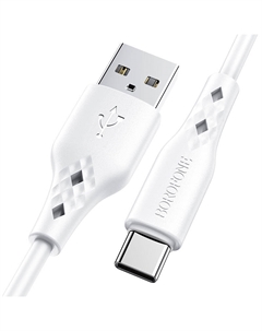 Кабель USB Type-C-USB, 3A, 1м, белый Borofone BX48