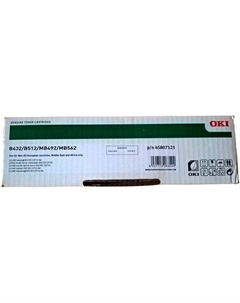 Картридж лазерный OKI 45807121, черный, 12000 страниц, оригинальный для OKI B432/512/MB492/56 Oki